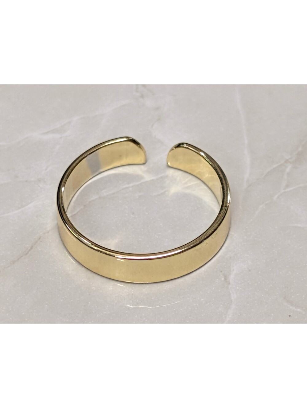 New 14K Gold Plated GP Finger Toe Band Midi Kiddie Ring Size 6 Smooth Stackable